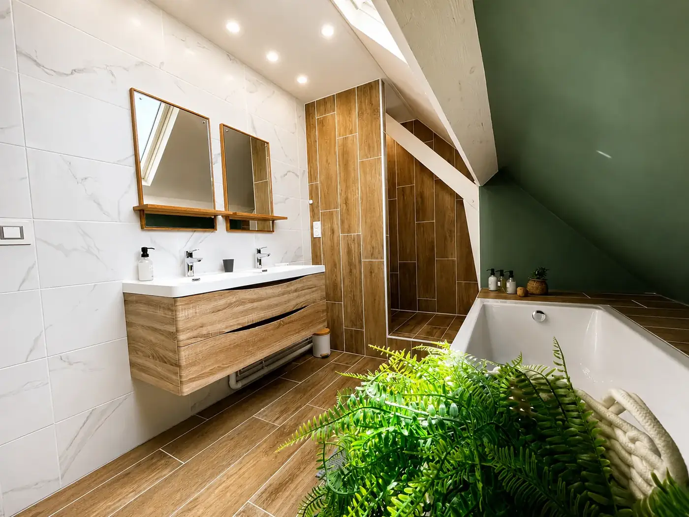 Salle de bain du Cercle des Éléments dans l’Aube